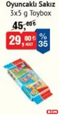 TOYBOX OYUNCAKLI SAKIZ 3X5 G fiyat ve kampanya bilgisi